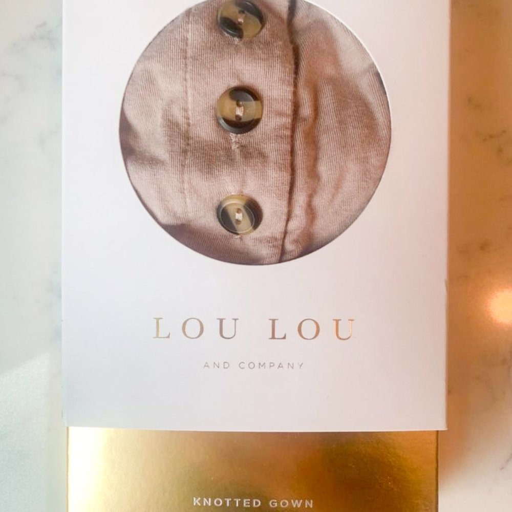 Lou Lou and Co knotted gown and twisted knot headband